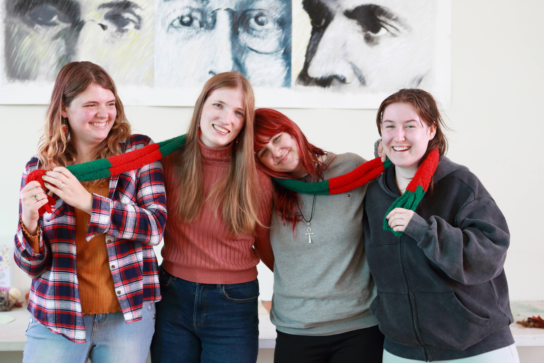 Shannon, Mia, Karolina, Claire at the Harvest Fair in Richmond Barracks