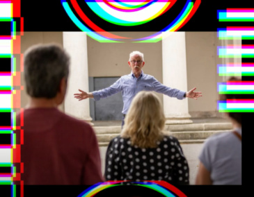 Annual Review Still of Pat giving a tour