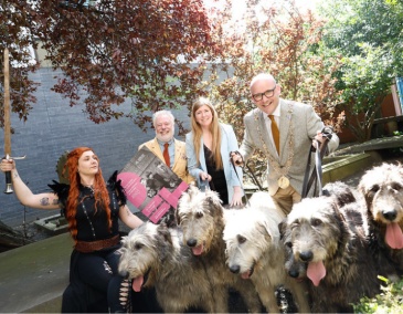 Dublin festival of history breana howard lagertha brendan teeling linda devlin lord mayor cllr ray mcadam with wolfhounds photographer julien behal 20250825