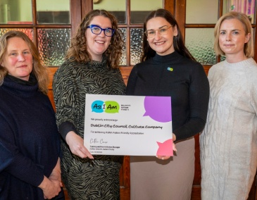 Decorative CEO Iseult Dunne Cllr Cat O Driscoll Dublin City Autism Friendly Champion Maeve Gilmore Head of Visitor Services Cultural Spaces and Events Aoife Brady 800x540