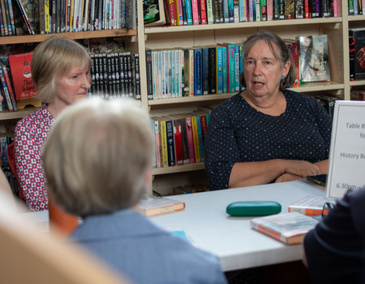 People participating in a Historian in Residence Book Club at Marino Library -- Photo by Ger Holland -- 800x540