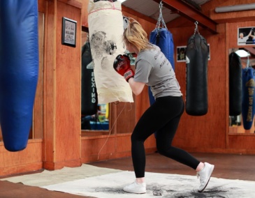 Creating artworks for Counterpunch a creative residency in Art and Sport with artist Sharon Kelly Photo by Senija Topcic