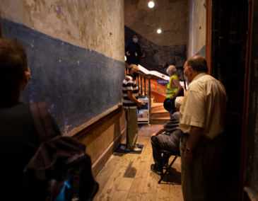 DB Mens Sheds in the hallway at 14 Henrietta Street