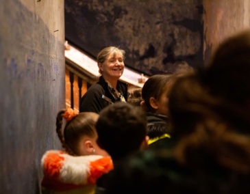 Sheila giving a tour in 14 Henrietta Street