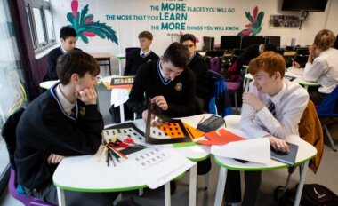 The class working on their ideas. Photo: Dan Butler