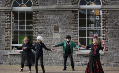 The group dancing in the Richmond Barracks