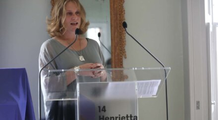 Iseult Byrne at the opening of 14 Henrietta Street, 2018.