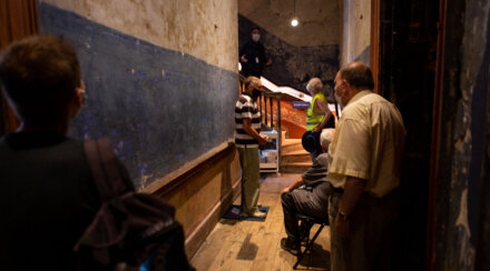 As soon as restrictions allowed, we welcomed the D8 Men's Shed to 14 Henrietta Street where tour guide Phelim Drew shared some of the history of the house. Photographer: Dan Butler.