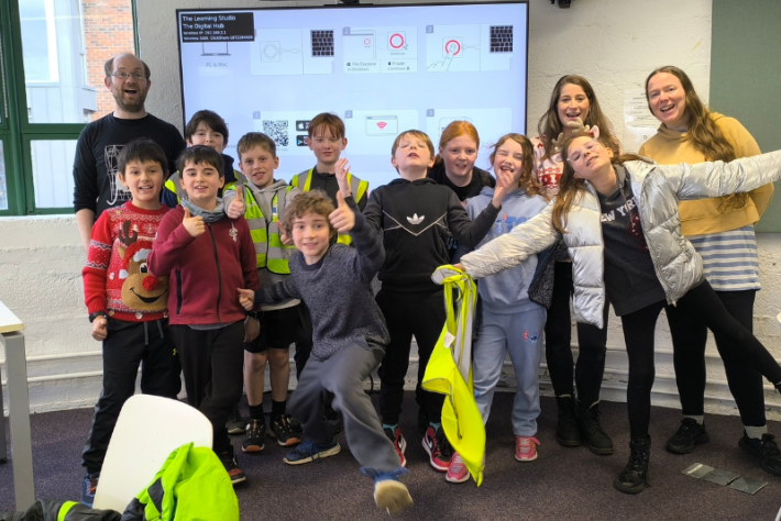 Education St Catherines Primary School students participating in a podcast workshop 800 x 540