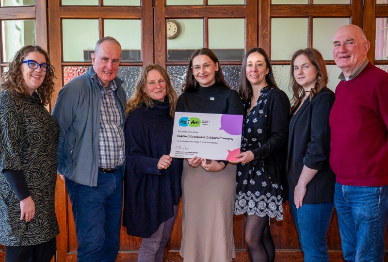 Decorative Dublin City Councillor Cat O Driscoll Board Chairperson Owen Keegan CEO Iseult Dunne Dublin City Autism Friendly Officer Maeve Gilmore Community and Social Development Officers Br 1