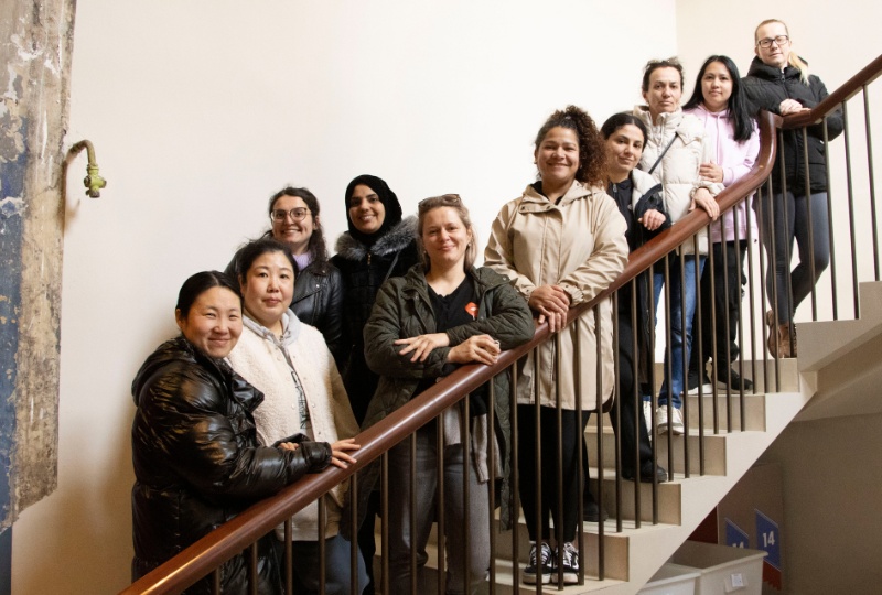 14 Henrietta Street A community group pose on the stairs of 14 Henrietta Street 800 x 540