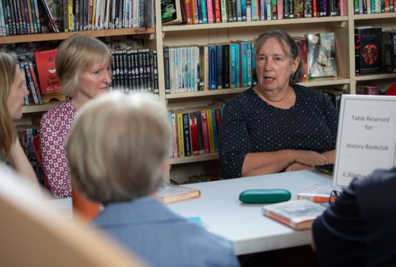 People participating in a Historian in Residence Book Club at Marino Library -- Photo by Ger Holland -- 800x540