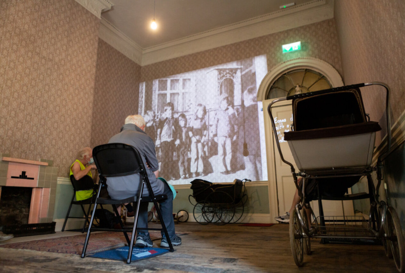 Learning about the history of play in 14 Henrietta Street. Photographer: Dan Butler.