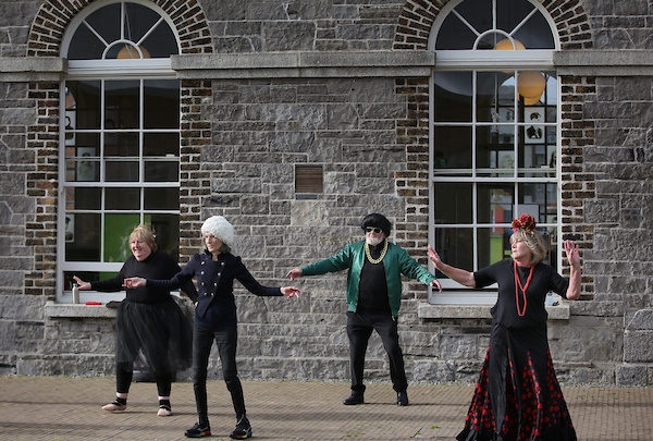 The group dancing in the Richmond Barracks Garden