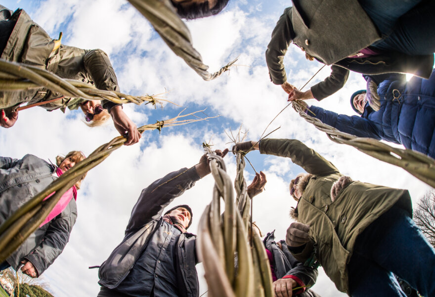 Willow weaving at Fairview Park. Photo: Ruth Medjber